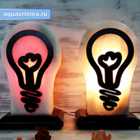 Соляная лампа "Лампочка фигурная" 2-3 кг белая